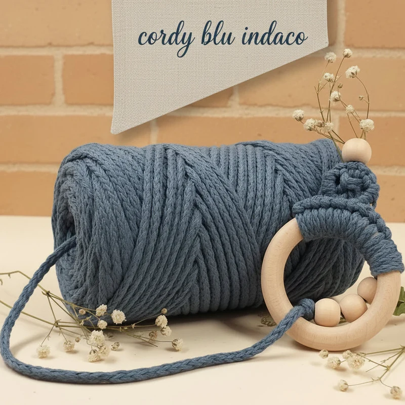 Cordino macramè 4 mm per tende borse - corda cotone spago per nodi