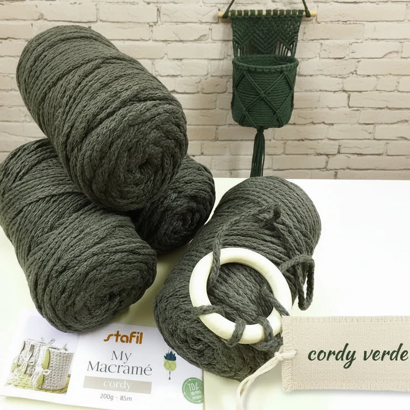 Cordino macramè 4 mm per tende borse - corda cotone spago per nodi