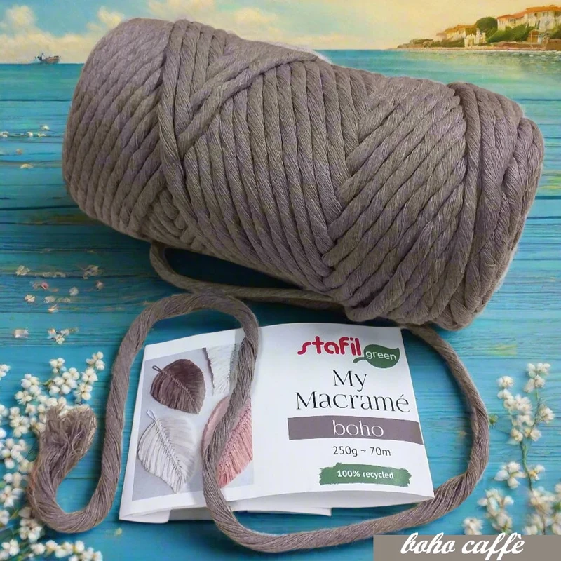 Cordino macramè 4 mm per tende borse - corda cotone spago per nodi