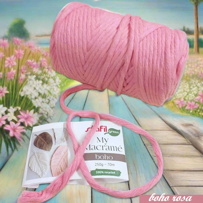 Cordino macramè 4 mm per tende borse - corda cotone spago per nodi