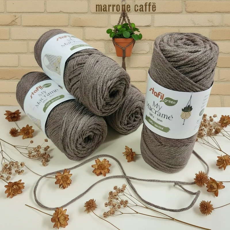 Corda macramè filato cotone filo cordoncino 2 mm tende borse uncinetto