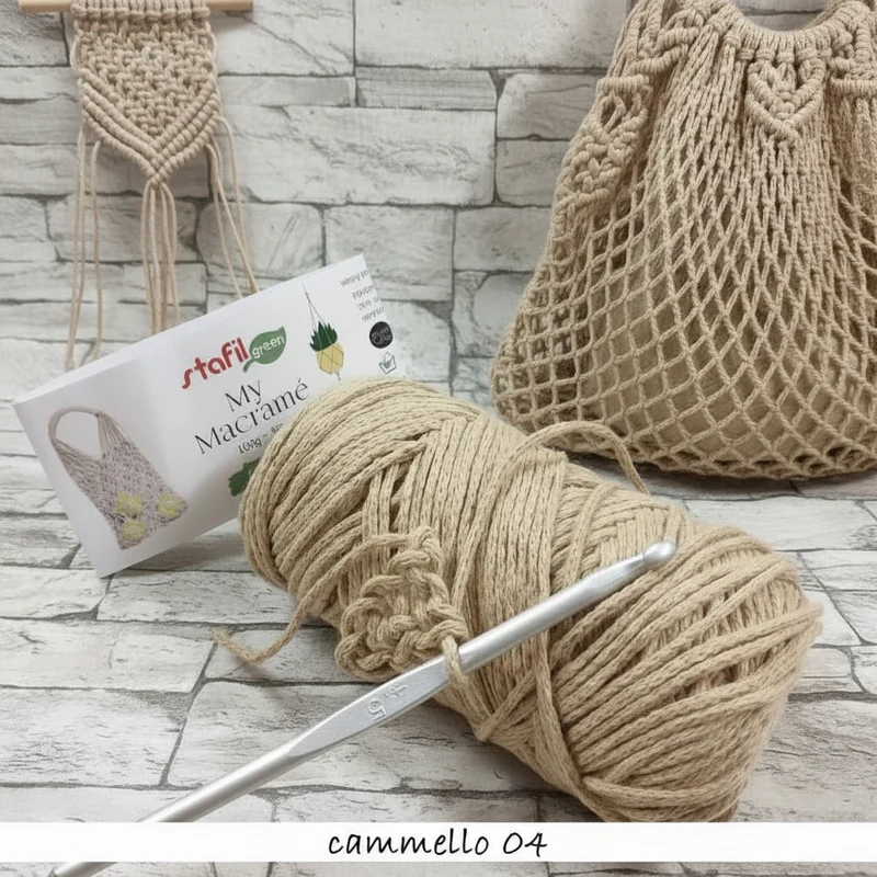 Corda macramè filato cotone filo cordoncino 2 mm tende borse uncinetto