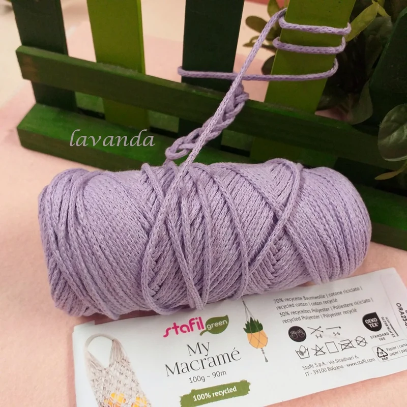 Corda macramè filato cotone filo cordoncino 2 mm tende borse uncinetto