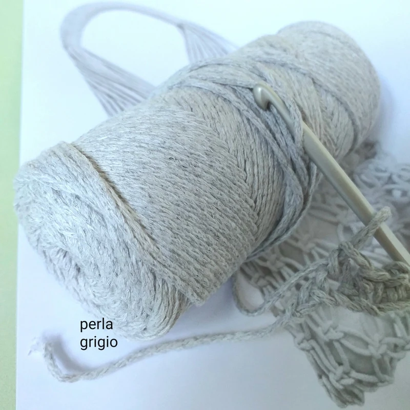Corda macramè filato cotone filo cordoncino 2 mm tende borse uncinetto