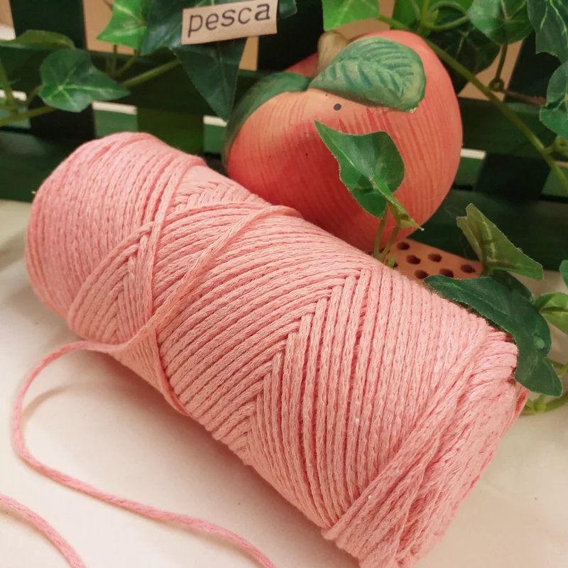 Corda macramè filato cotone filo cordoncino 2 mm tende borse uncinetto
