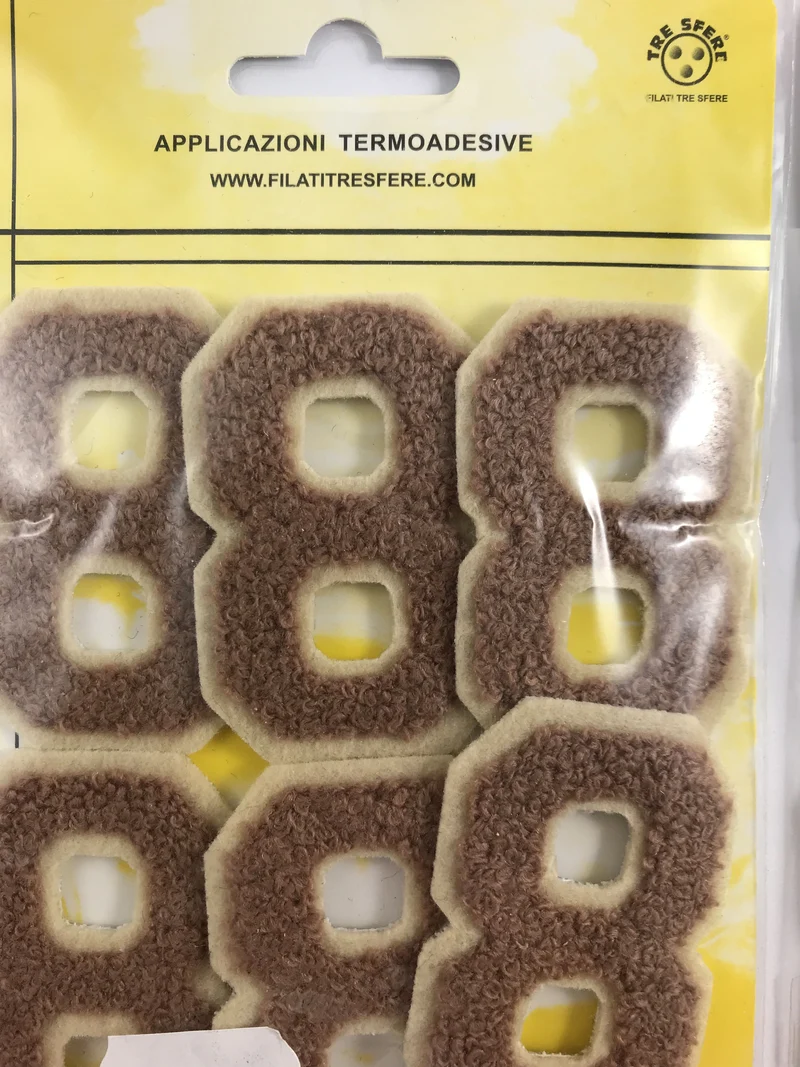 Applicazioni termoadesive numeri feltro
