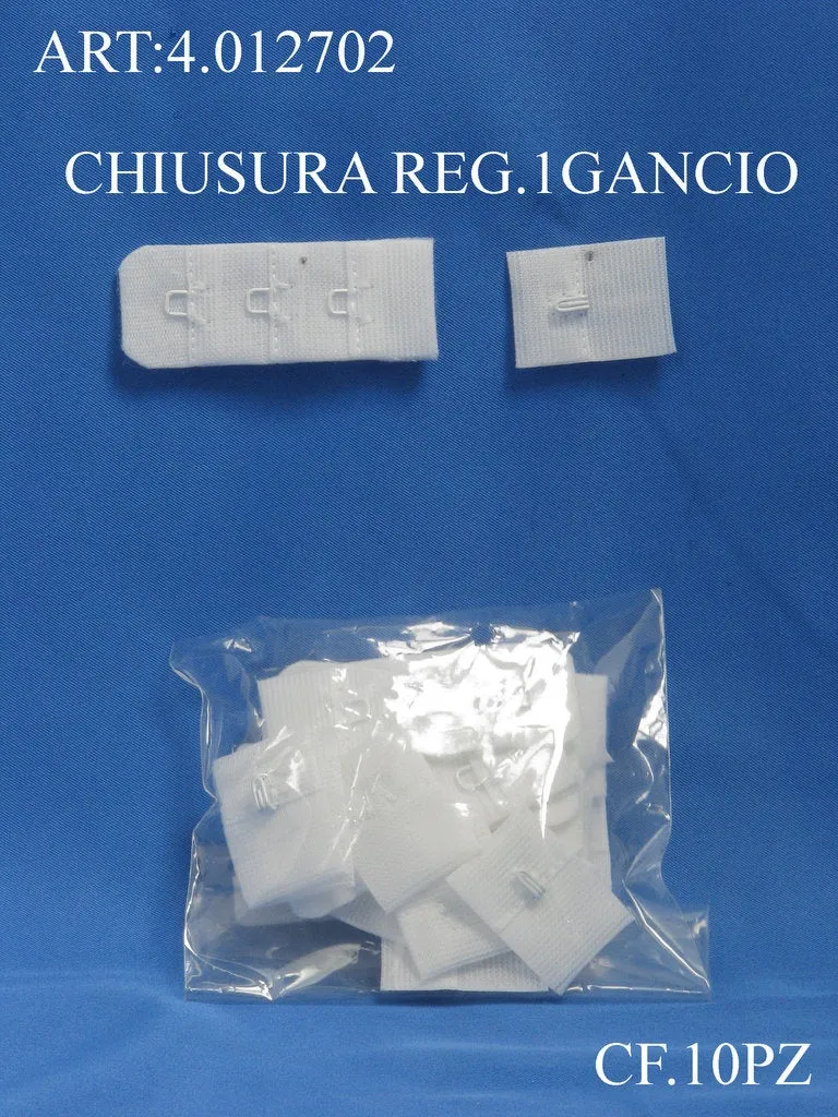 Chiusura reggiseno 1 gancio cf 10 pz