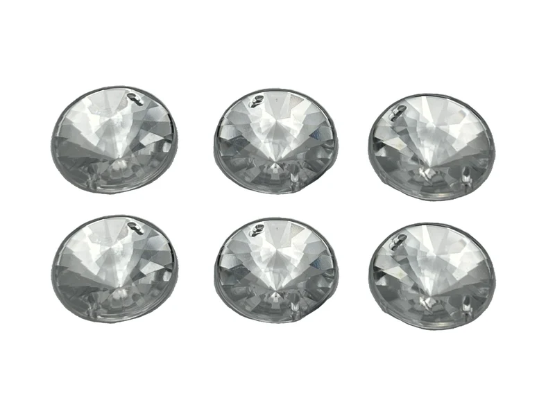 Pietre acriliche da cucire tondo 20mm cf15pz