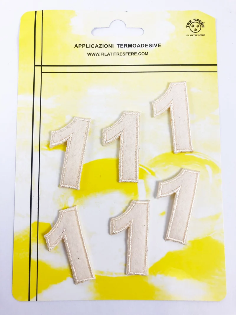 Applicazioni termoadesive numeri panna