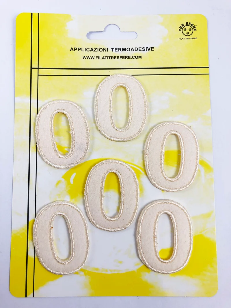Applicazioni termoadesive numeri panna