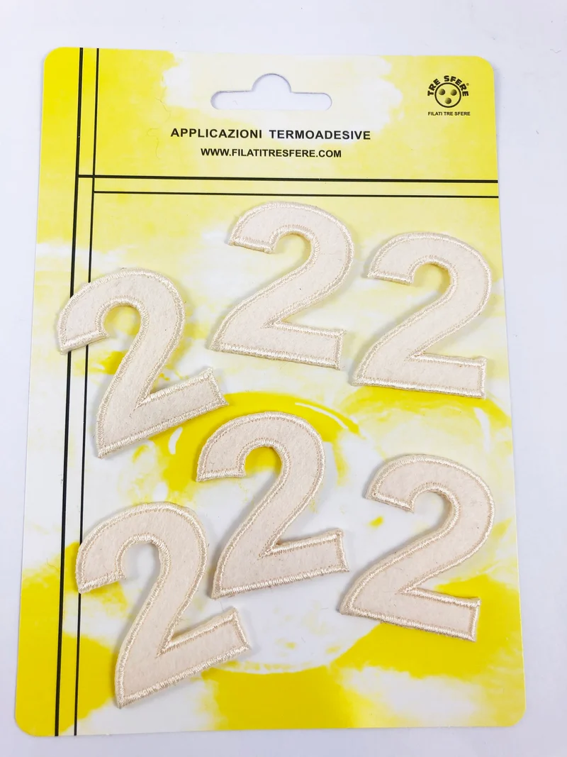 Applicazioni termoadesive numeri panna