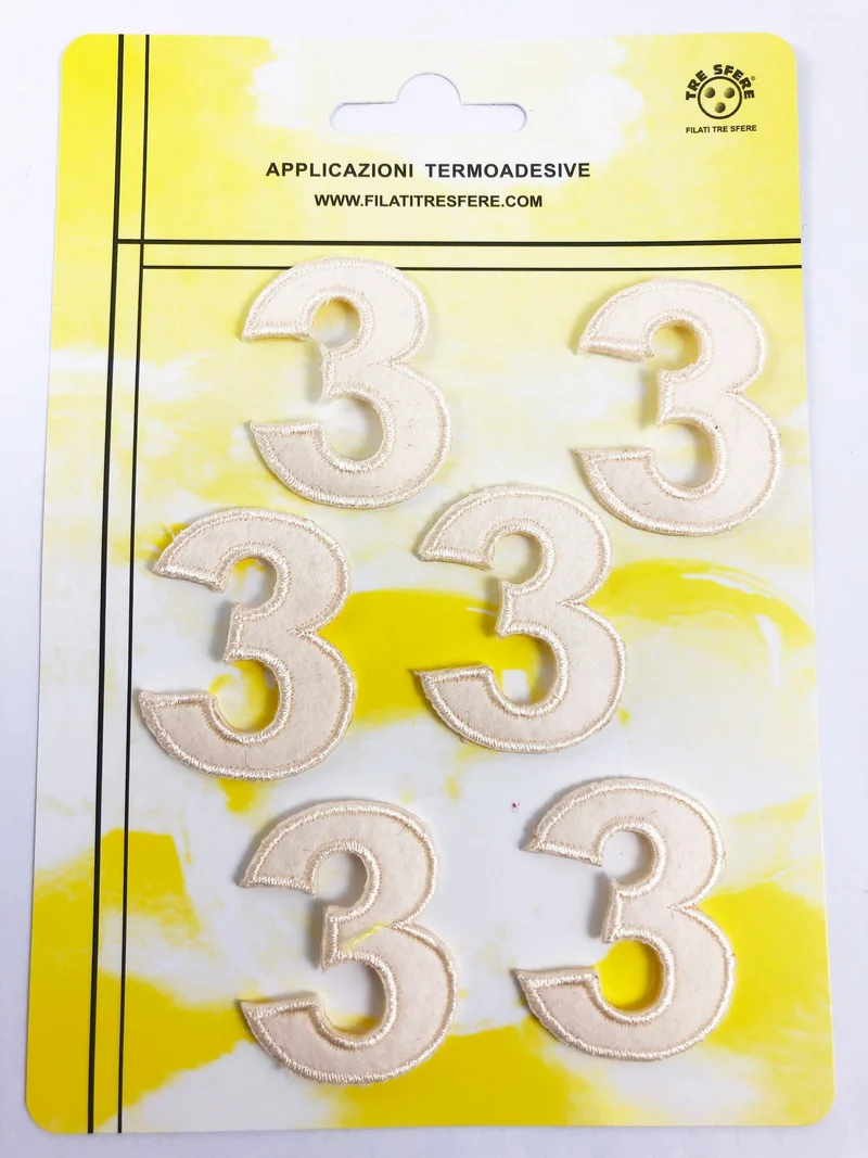 Applicazioni termoadesive numeri panna