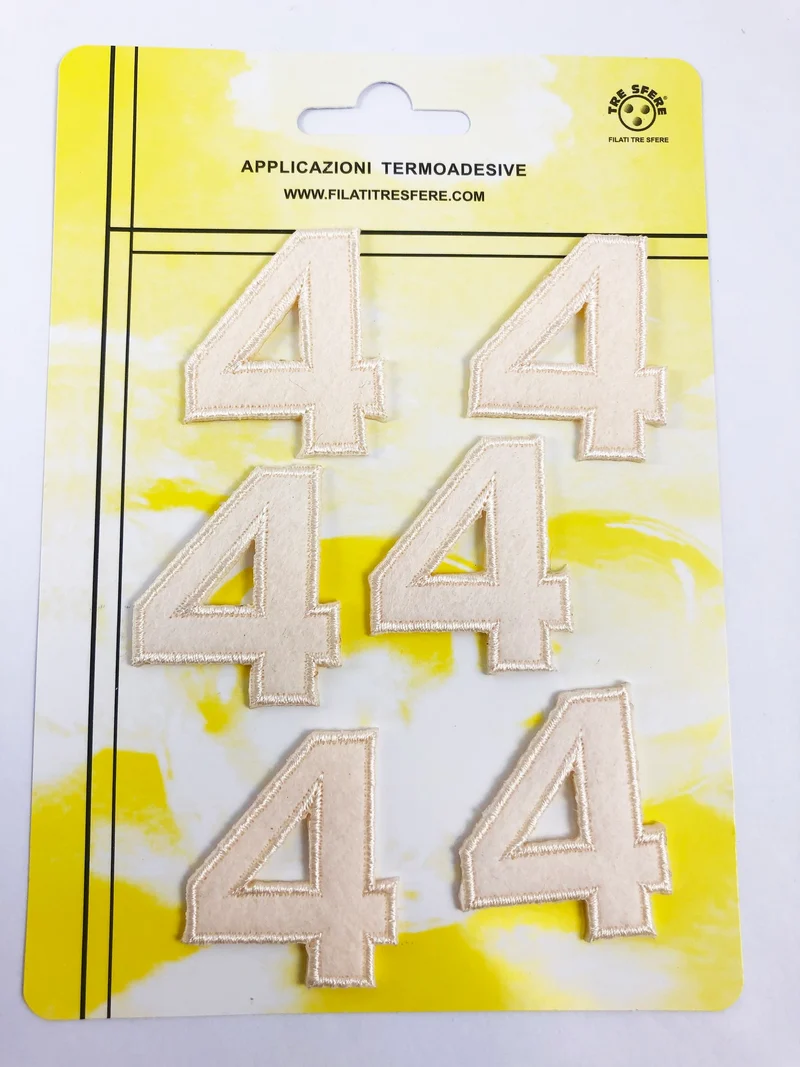 Applicazioni termoadesive numeri panna