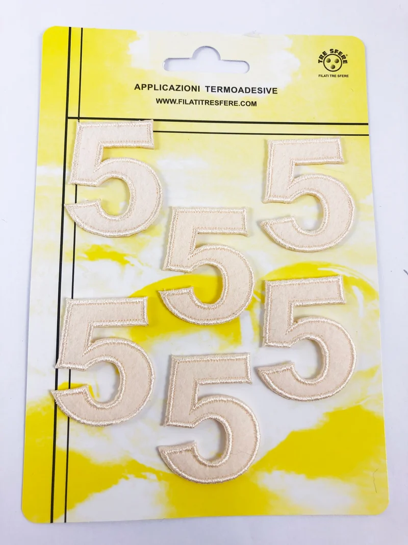 Applicazioni termoadesive numeri panna