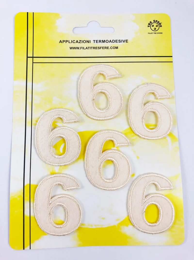 Applicazioni termoadesive numeri panna
