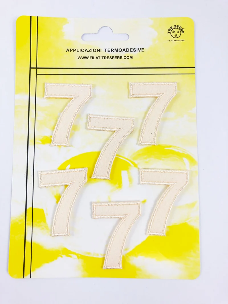 Applicazioni termoadesive numeri panna