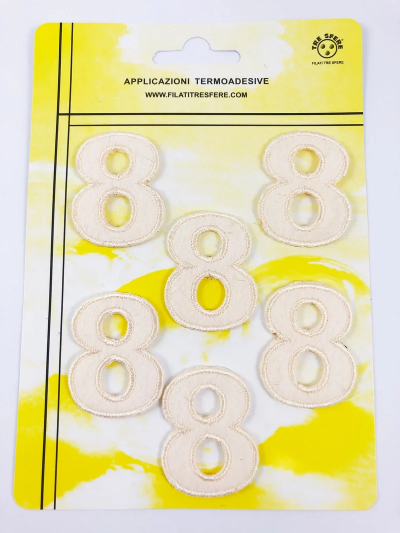 Applicazioni termoadesive numeri panna