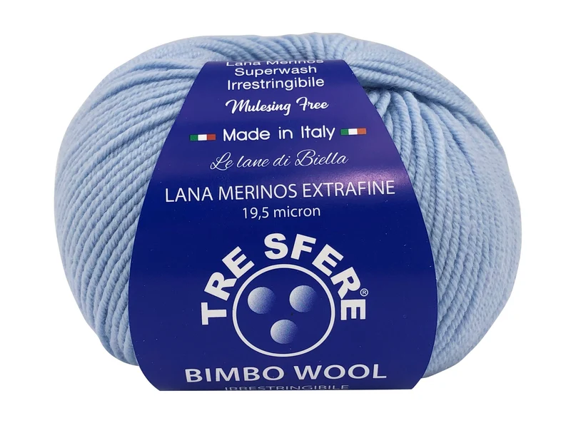 Lana bimbo wool 100% merino extra fine | cf 500 gr | 19 micron