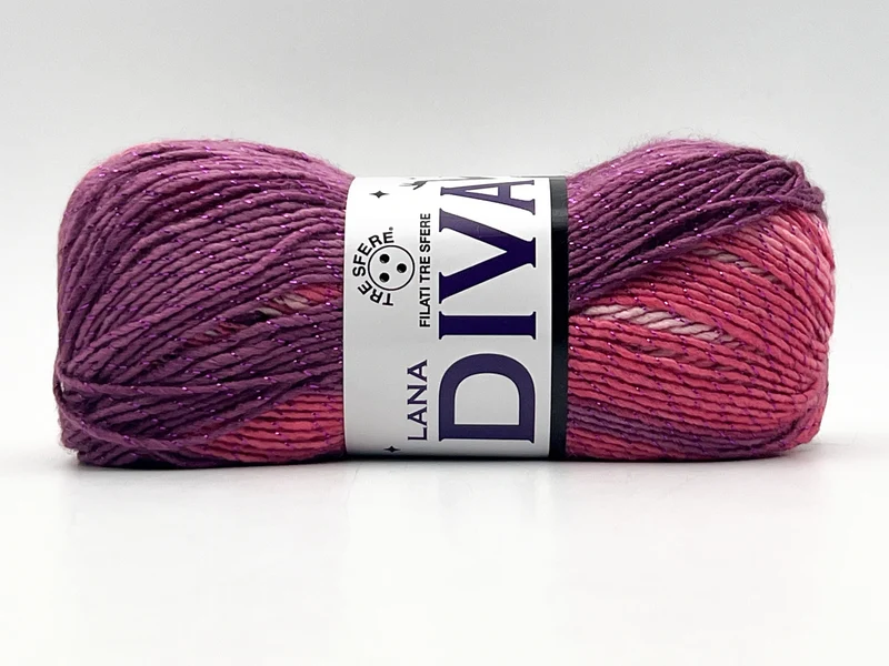 Filato lana diva | cf 500 gr | 98% acrilico 2% lurex