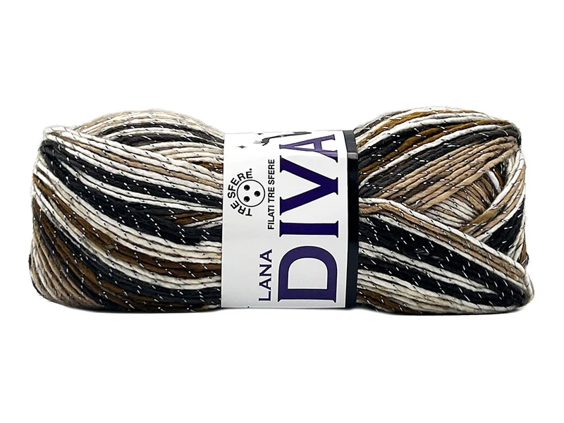 Filato lana diva | cf 500 gr | 98% acrilico 2% lurex