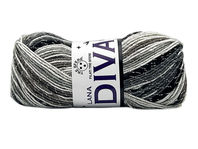 Filato lana diva | cf 500 gr | 98% acrilico 2% lurex