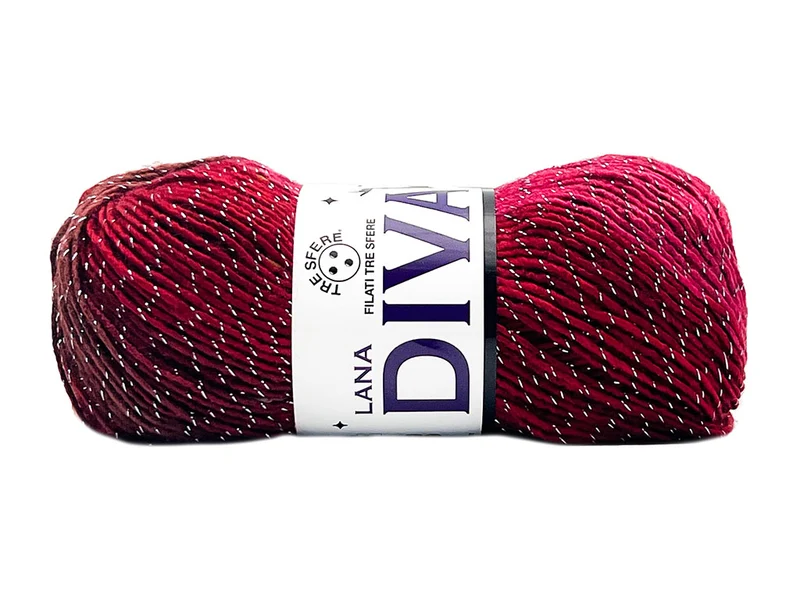 Filato lana diva | cf 500 gr | 98% acrilico 2% lurex