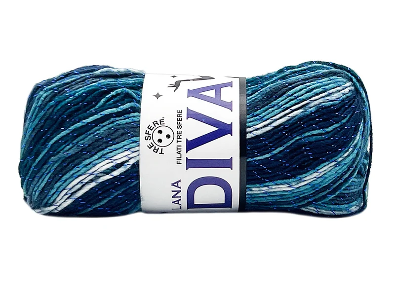 Filato lana diva | cf 500 gr | 98% acrilico 2% lurex