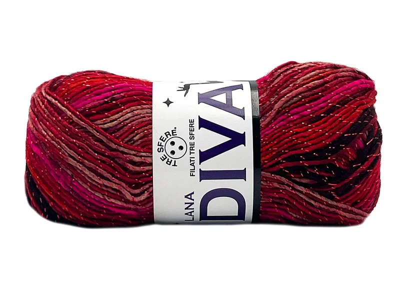 Filato lana diva | cf 500 gr | 98% acrilico 2% lurex