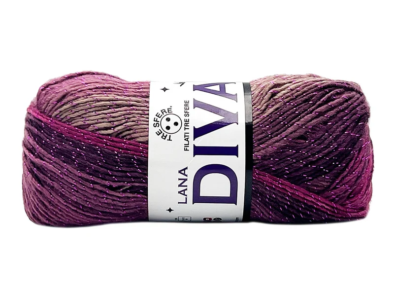 Filato lana diva | cf 500 gr | 98% acrilico 2% lurex