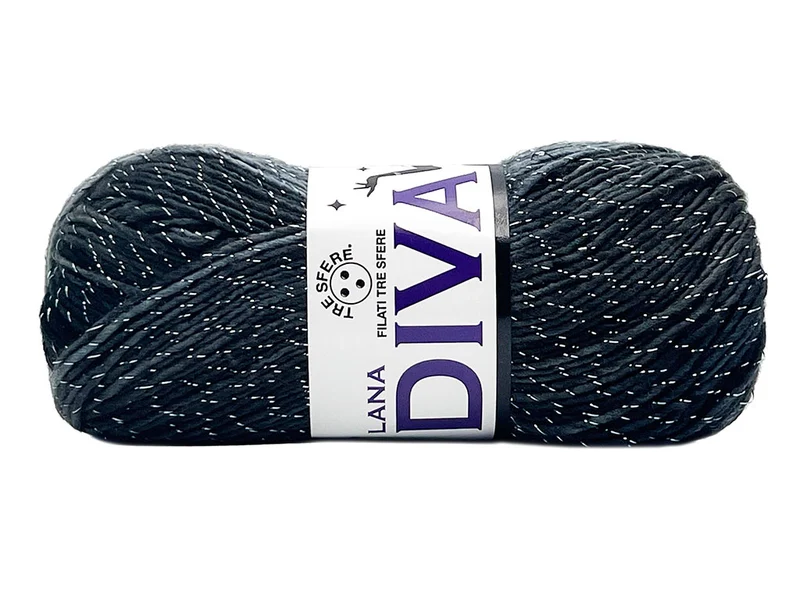 Filato lana diva | cf 500 gr | 98% acrilico 2% lurex