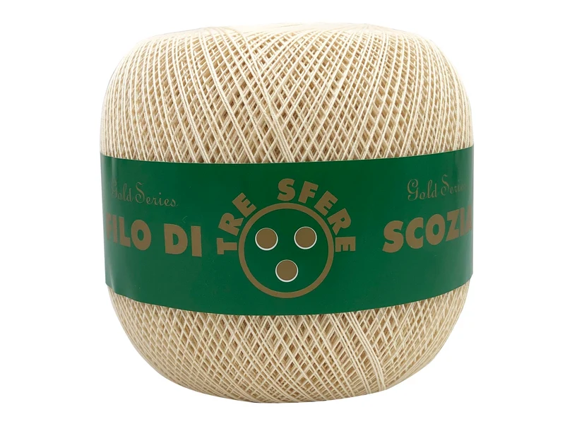 Filo di scozia n 12 ecru | confezione 250 gr | per uncinetto