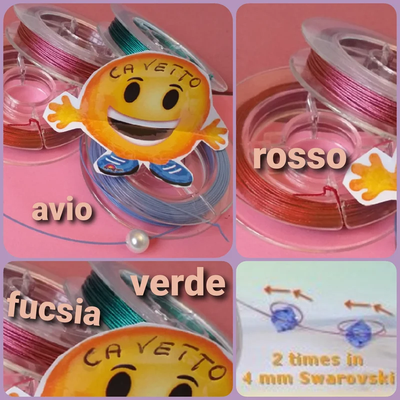 Filo acciaio inox bigiotteria cavetti collane e lavorazione perline