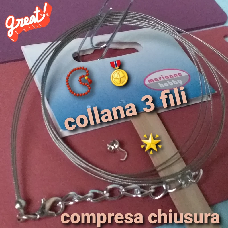 Filo acciaio inox bigiotteria cavetti collane e lavorazione perline
