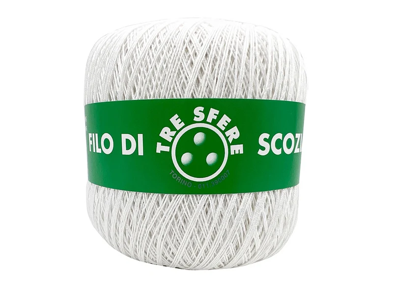 Filo di scozia n 12 panna | confezione 600 gr | per uncinetto