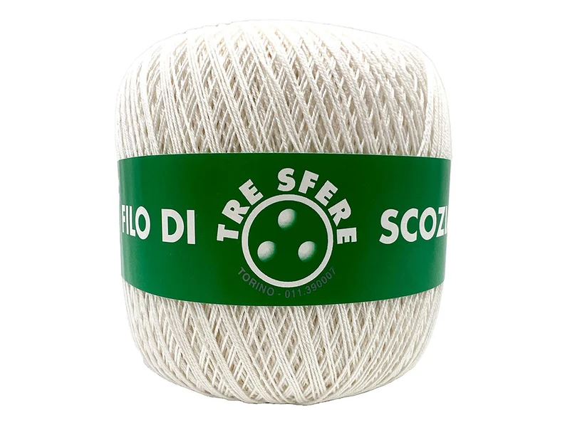 Filo di scozia n 12 panna | confezione 600 gr | per uncinetto