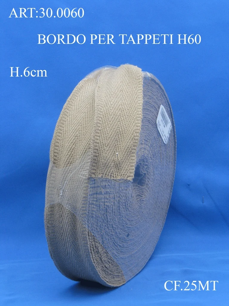 Bordo per tappeti h60 cf.25mt.