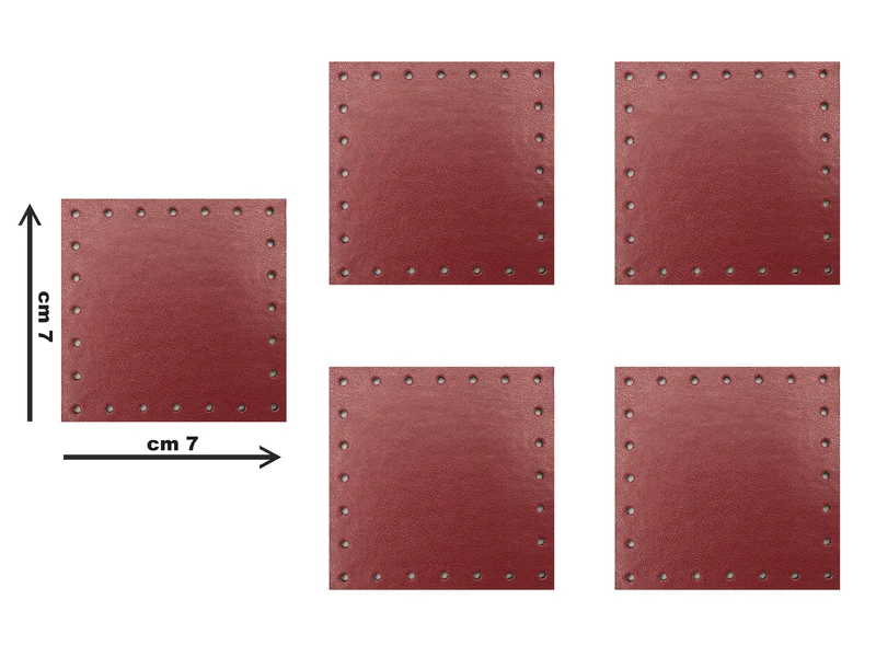Mattonelle in similpelle per borse | 7x7 cm | cf 5 pz