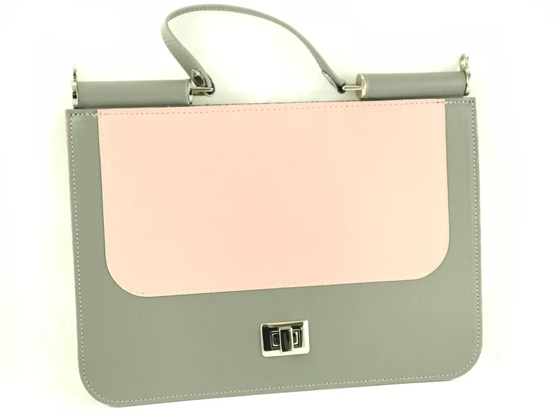 Kit borsa uncinetto mod. patella bicolore| tre sfere