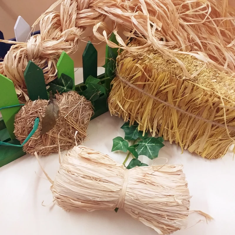 Rafia naturale per confezioni Pasqua hobby creativi decorazioni Natale