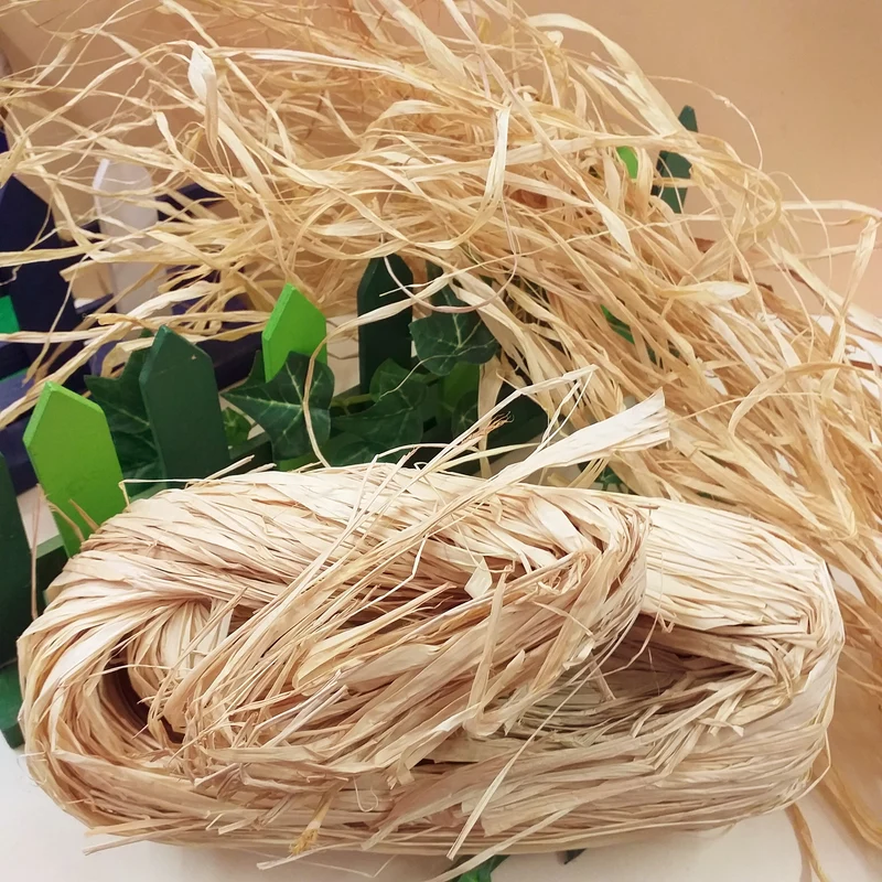 Rafia naturale per confezioni Pasqua hobby creativi decorazioni Natale