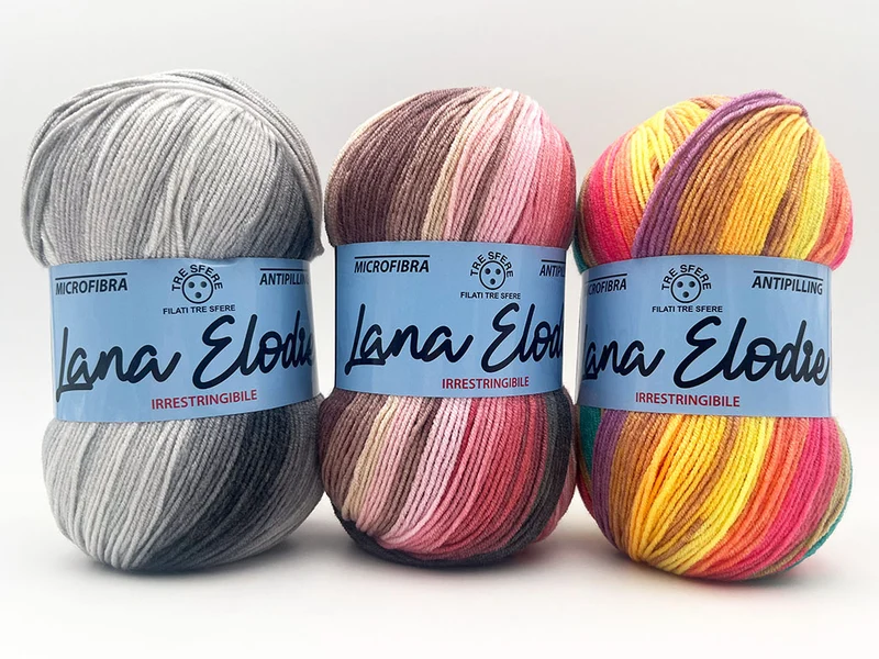 Filato lana elodie | cf 500 gr | 100% acrilico microfibra antipilling