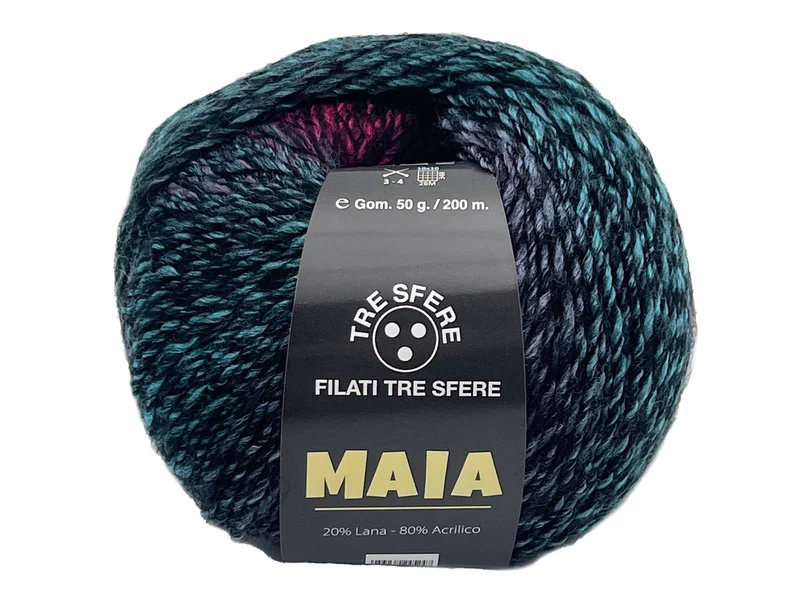 Filato lana maia | cf 500 gr | 20% lana 80% acrilico
