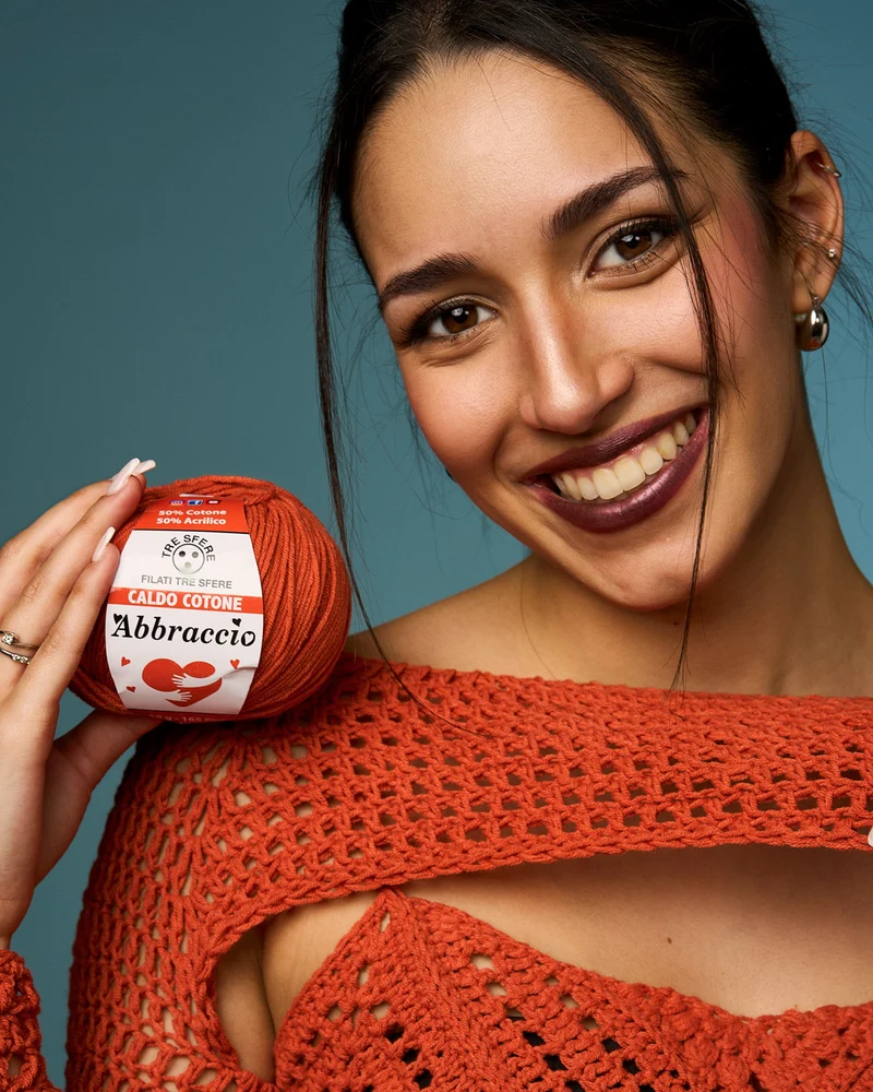 Filato caldo cotone abbraccio | cf 500 gr | 50% cotone 50% acrilico