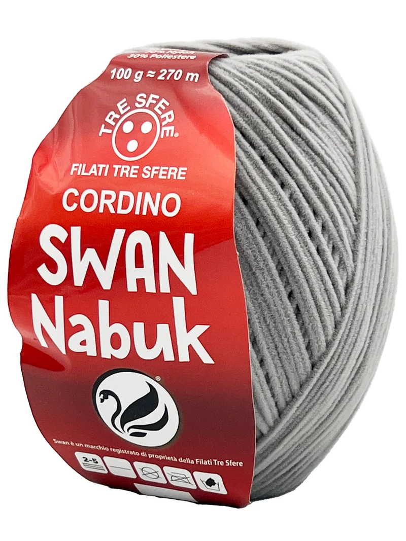 Cordino swan nabuk | cf 100 gr | 70% nylon 30% poliestere