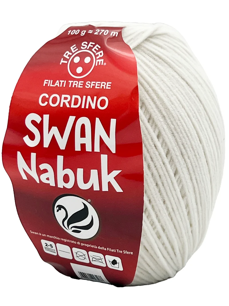 Cordino swan nabuk | cf 100 gr | 70% nylon 30% poliestere