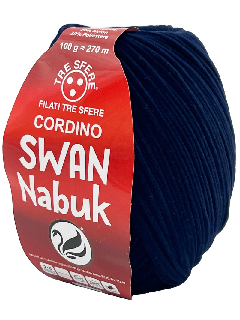 Cordino swan nabuk | cf 100 gr | 70% nylon 30% poliestere