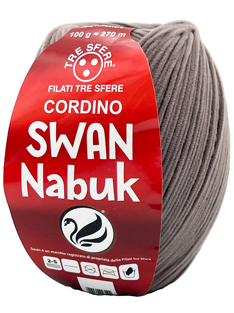Cordino swan nabuk | cf 100 gr | 70% nylon 30% poliestere