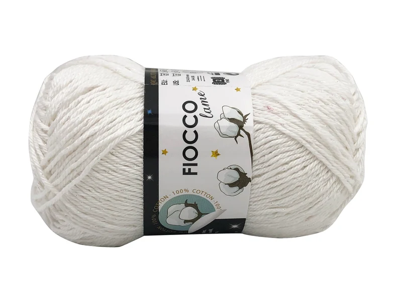 Filato cotone fiocco lamè | cf 250 gr | 98% cotone 2% poliestere