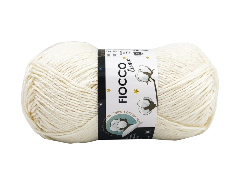 Filato cotone fiocco lamè | cf 250 gr | 98% cotone 2% poliestere