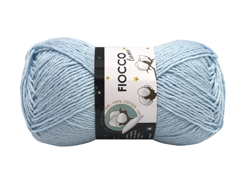 Filato cotone fiocco lamè | cf 250 gr | 98% cotone 2% poliestere